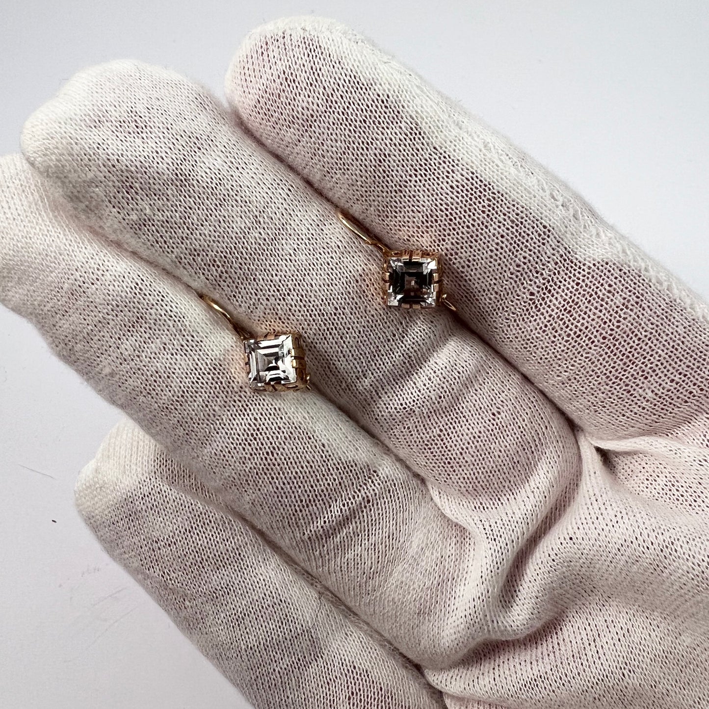 カウコ・ポイコライネン、フィンランド、1964年。ヴィンテージ 14K ゴールド ロック クリスタル イヤリング。