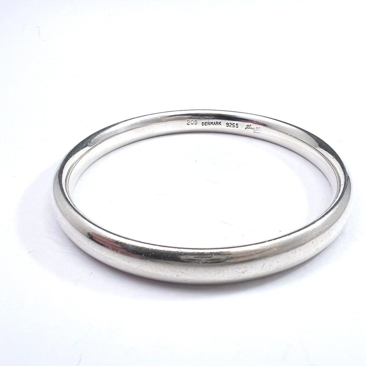 Hans Hansen, Denmark 1960s. Vintage Sterling Silver Bangle. Design 205.