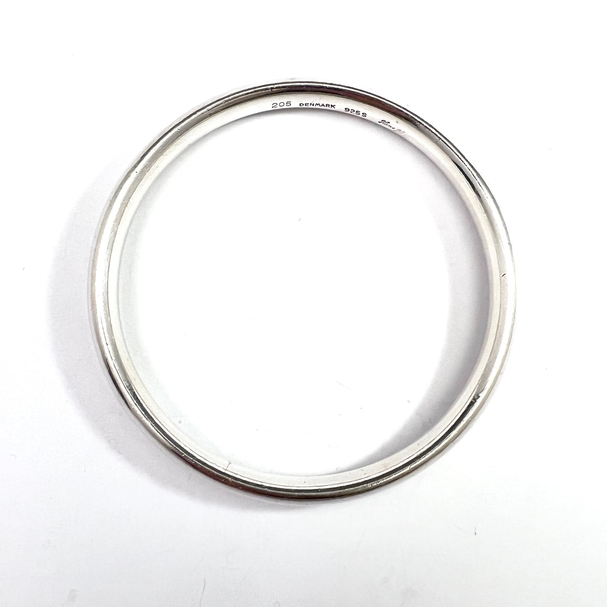 Hans Hansen, Denmark 1960s. Vintage Sterling Silver Bangle. Design 205.