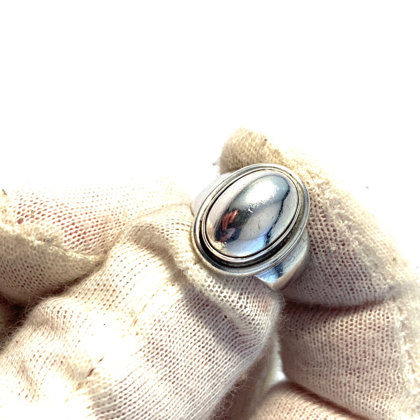 Harald Nielsen for Georg Jensen, Denmark. Vintage Sterling Silver Pinky Ring. Design 46B