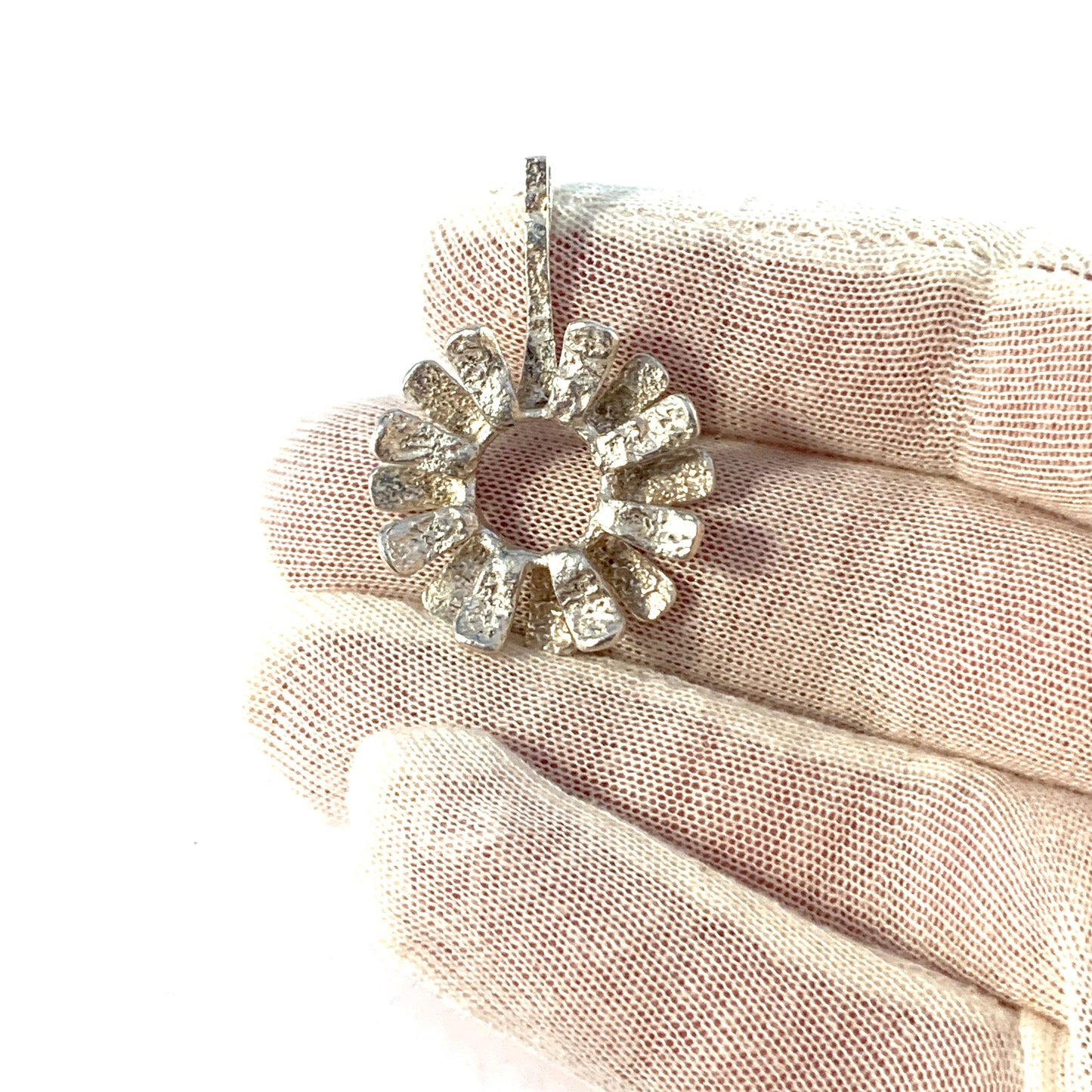 Theresia Hvorslev for MEMA, Sweden 1975 Sterling Silver Pendant.