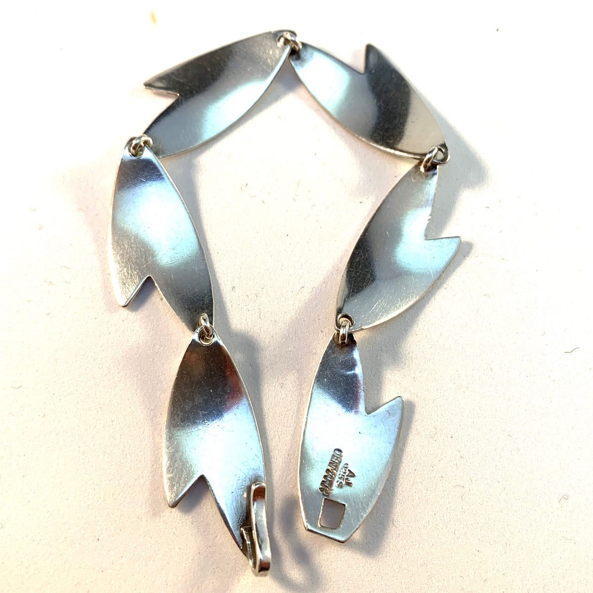 Arne Johansen, Denmark 1960s Vintage Sterling Silver Bracelet.