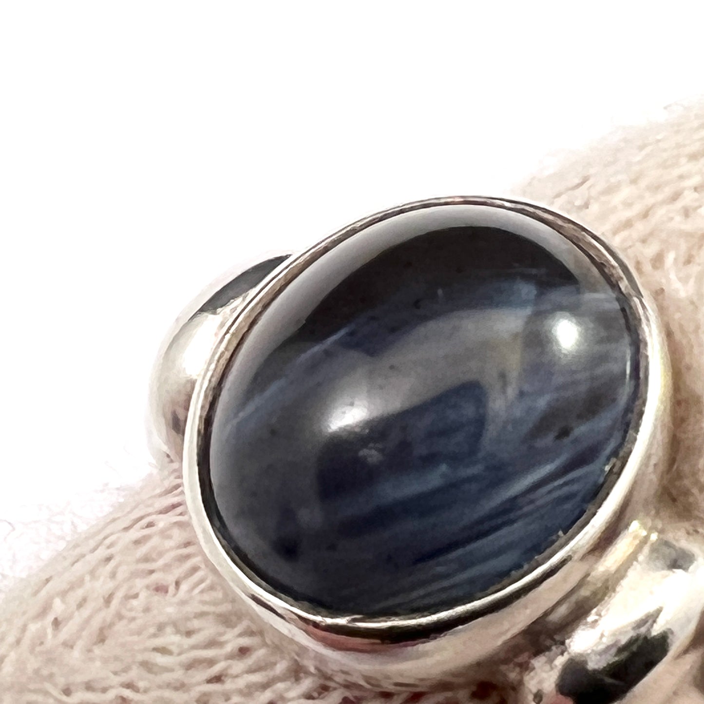 Nordström, Sweden 1970s. Vintage Sterling Silver Bergslagen-stone Ring.