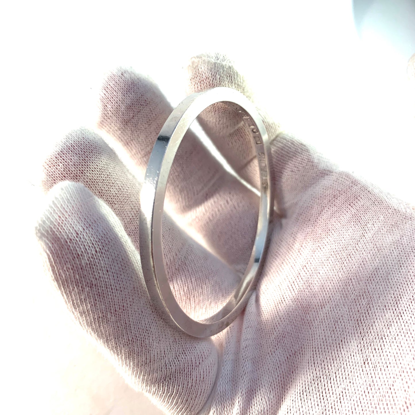 Rey Urban, Stockholm. Vintage Sterling Silver Bangle Bracelet. Signed