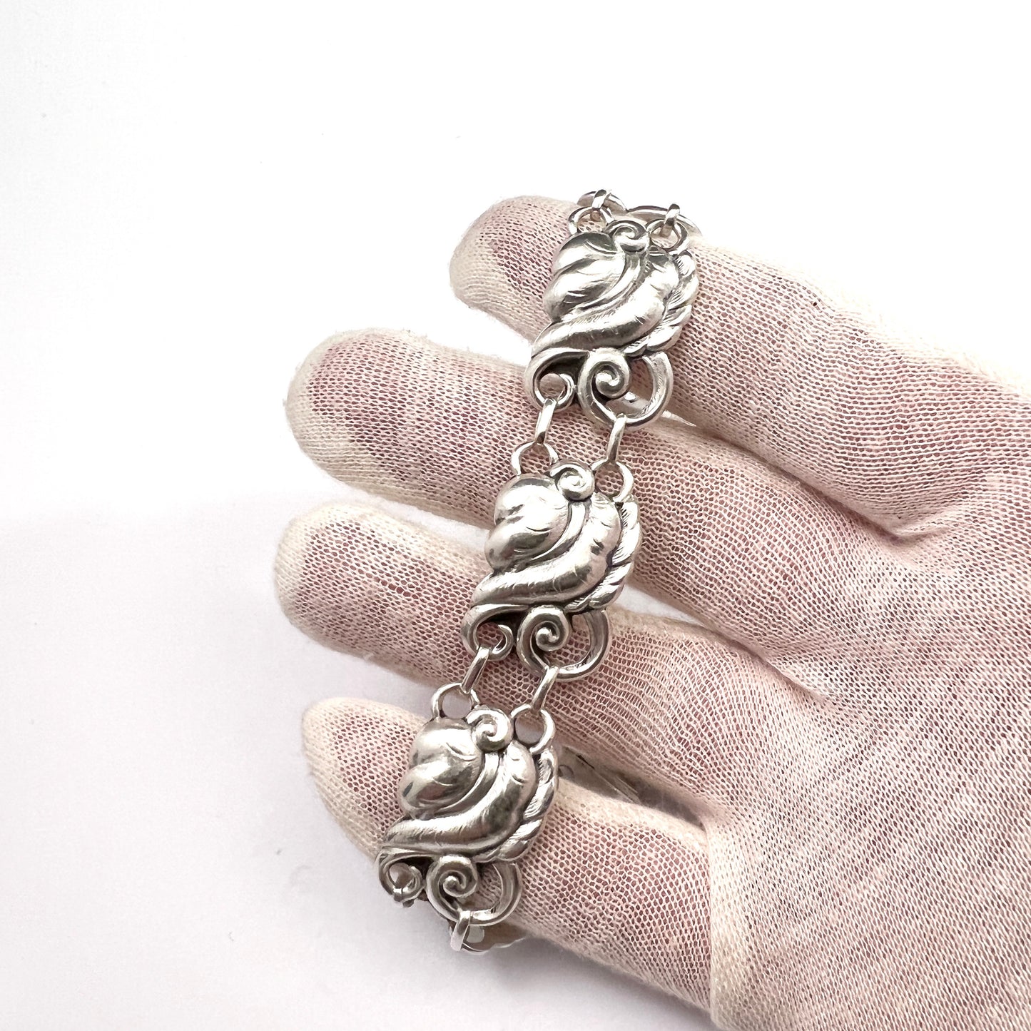 Tage Linde for ASA-Silver, Sweden 1952 Chunky 2.2oz Sterling Silver Bracelet.