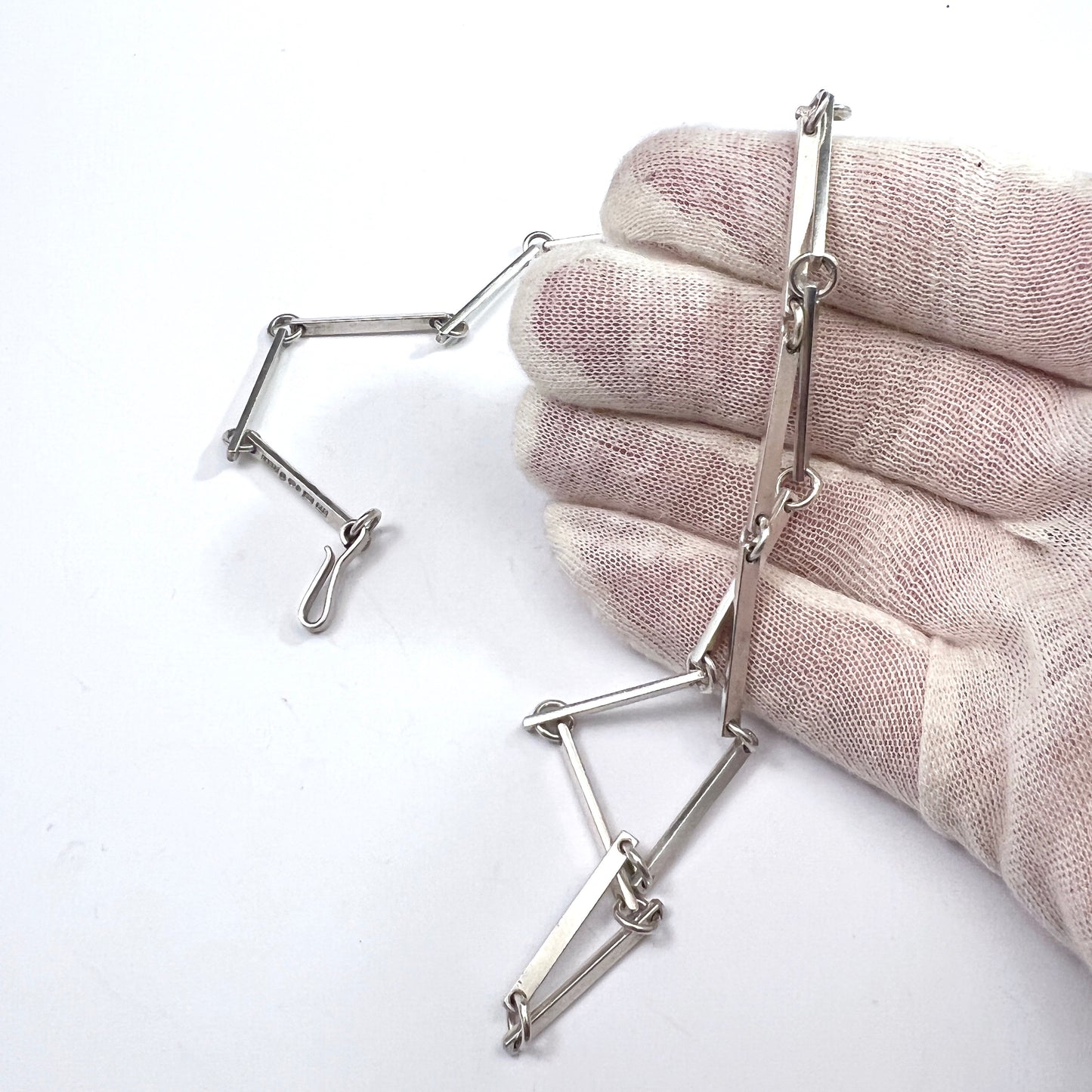 Roland Lantz, Sweden year 1980. Vintage Sterling Link Necklace.