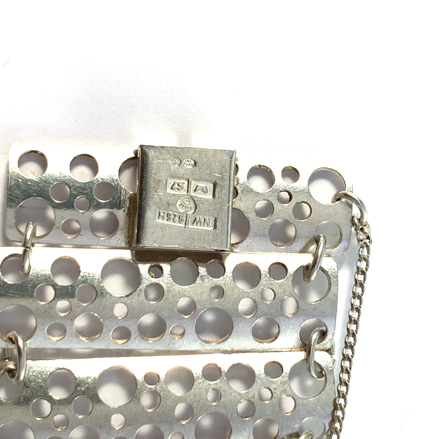 Liisa Vitali for Westerback Finland 1971 Vintage Sterling Silver Bracelet.