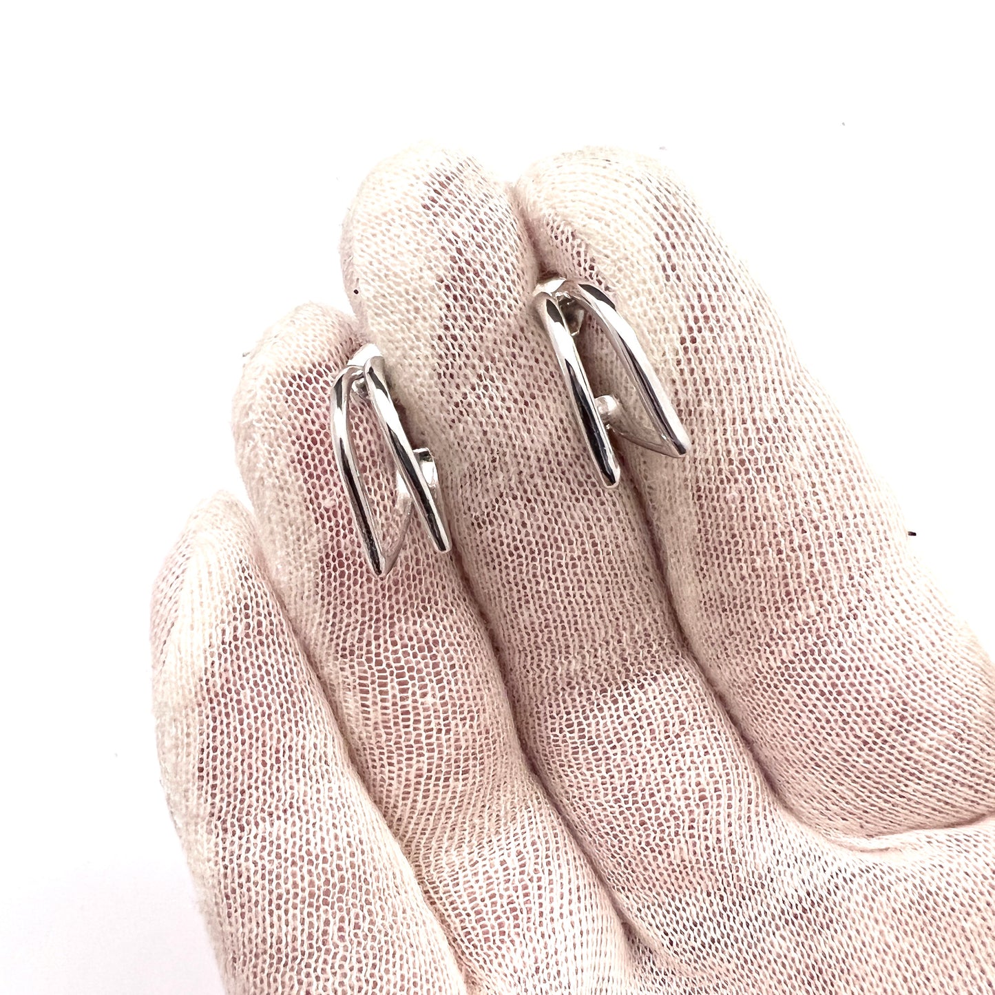 Karl Laine for Kultakeskus, Finland. Vintage Sterling Silver Earrings