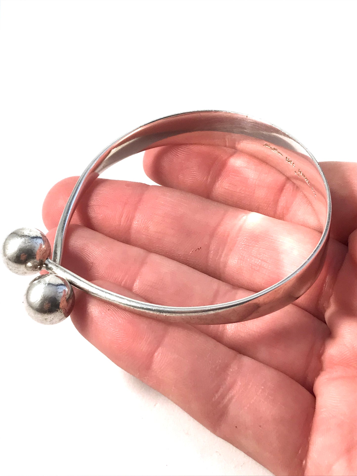 Bent Gabrielsen for Hans Hansen, Denmark 1960s Sterling Bracelet. Design 242