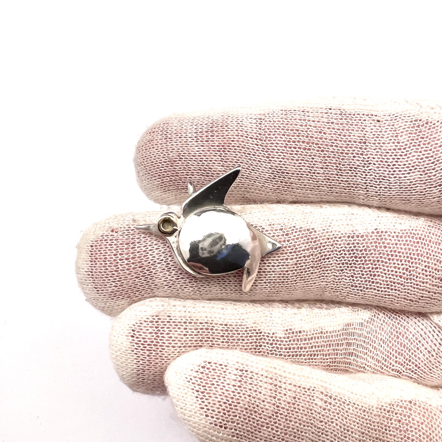 Ibe Dahlquist, Sweden 1984. Vintage Silver Bird Pendant. Signed.