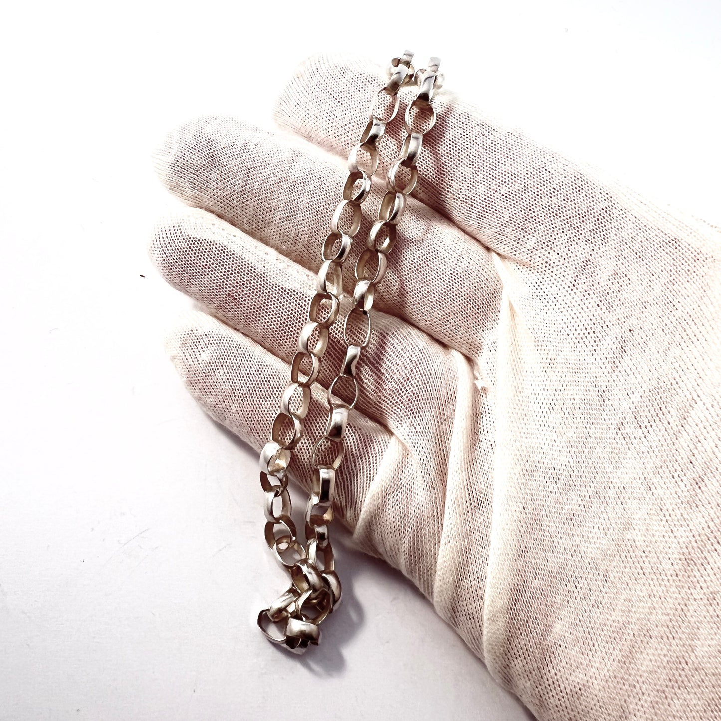 Bergengren, Sweden 1931. Vintage Sterling Silver Necklace. Older Chain.