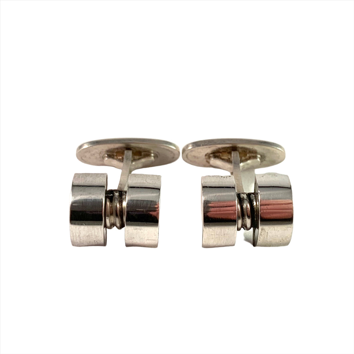 Georg Jensen, Copenhagen Sterling Silver Design no 67 by Sigvard Bernadotte Vintage Cufflinks