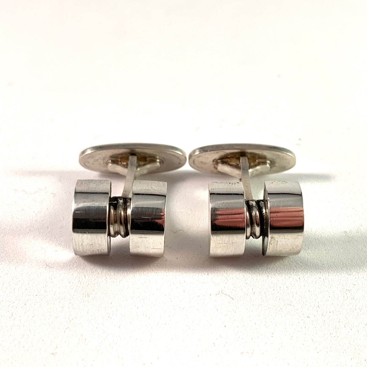 Georg Jensen, Copenhagen Sterling Silver Design no 67 by Sigvard Bernadotte Vintage Cufflinks