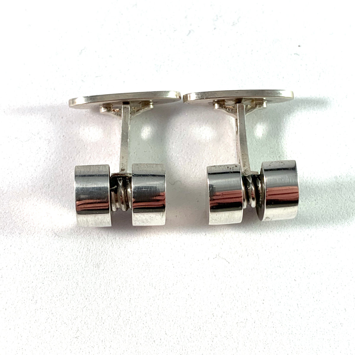Georg Jensen, Copenhagen Sterling Silver Design no 67 by Sigvard Bernadotte Vintage Cufflinks