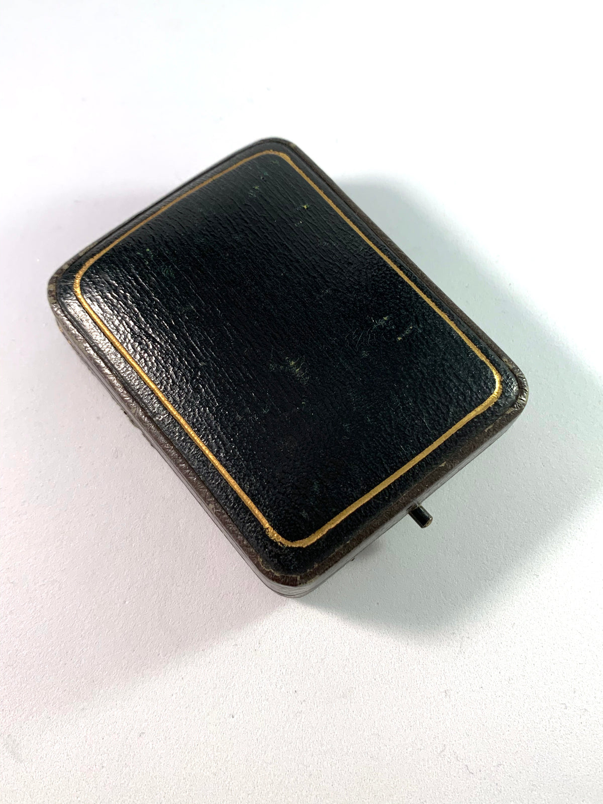 Edwardian 9k Gold Amethyst Seed Pearl Lingerie Pins. Original Box.
