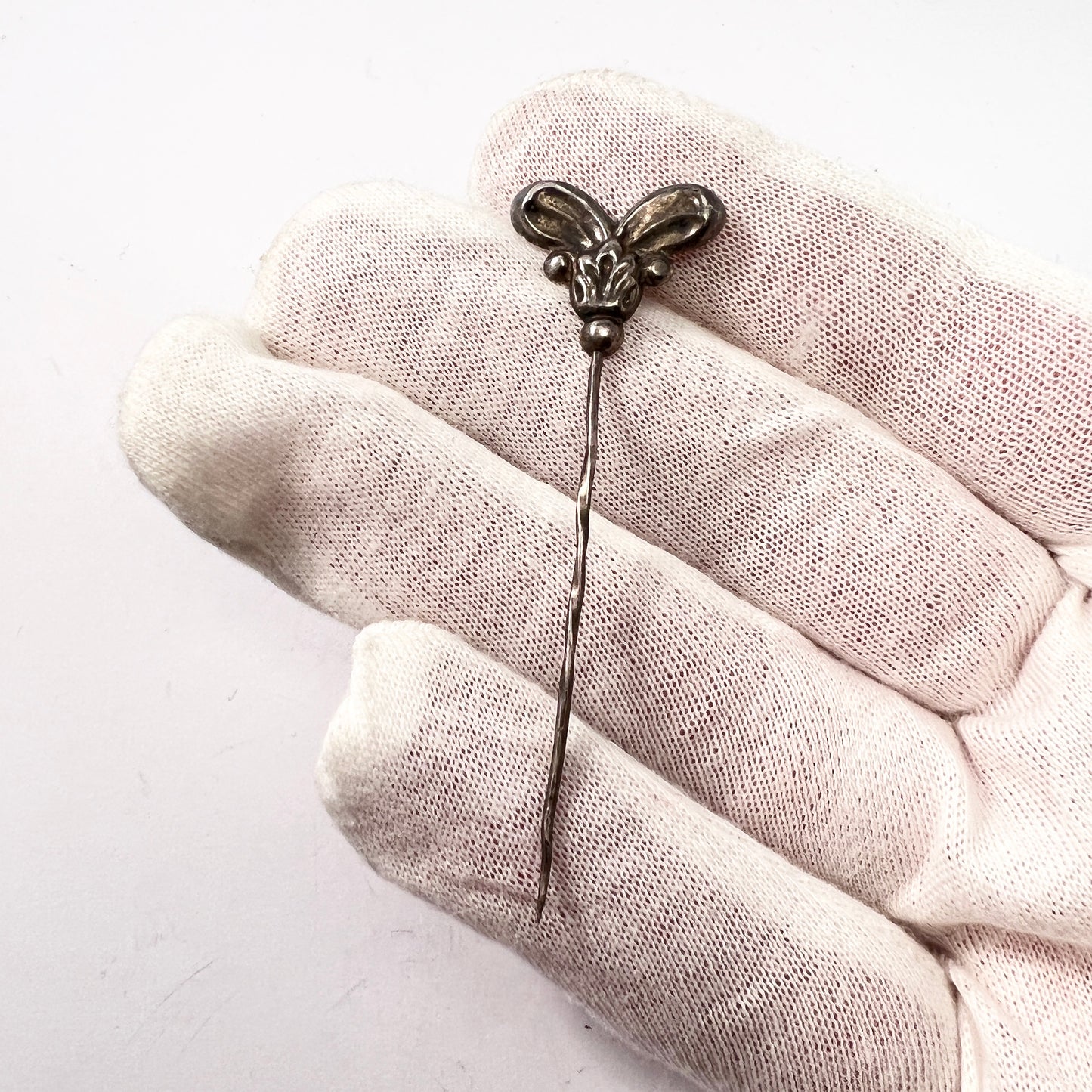 Maker FDB, Sweden year 1859. Victorian Solid Silver Pin.