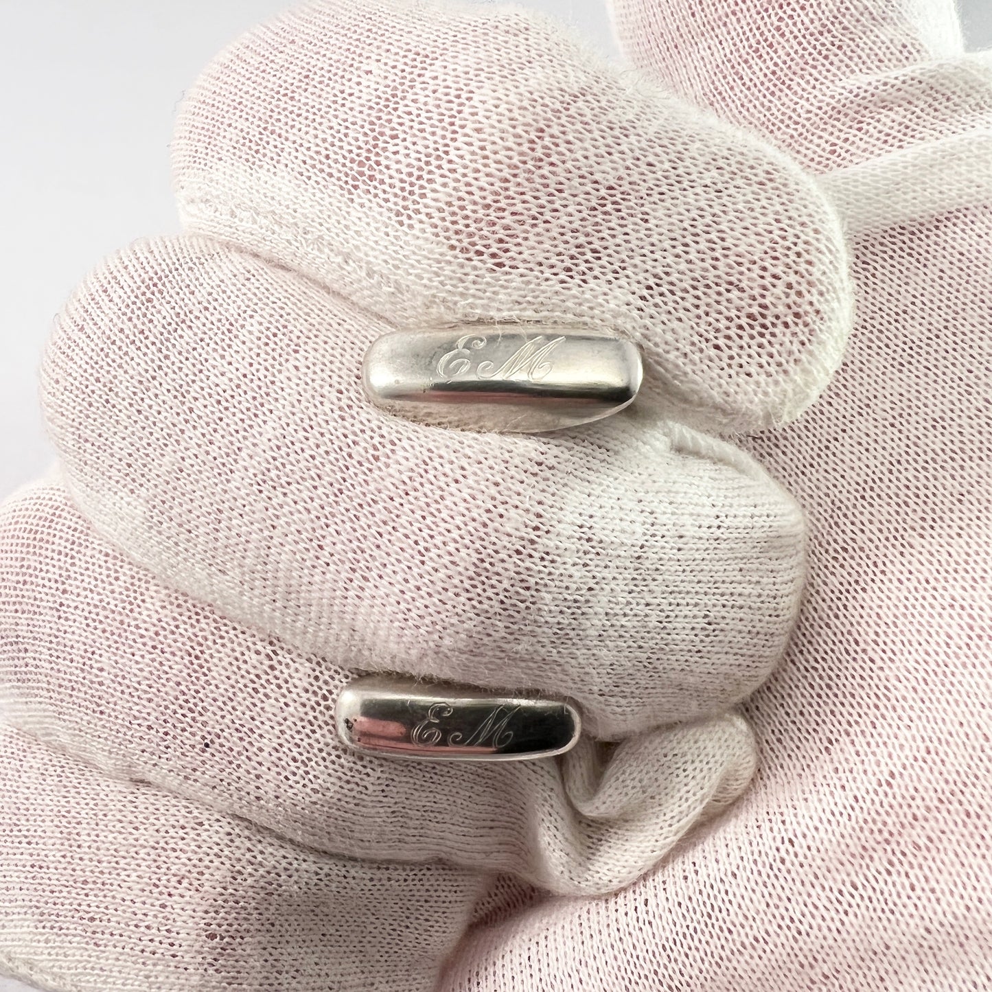 Martti Viikinniemi, Finland 1965. Vintage Solid Silver Tiger's Eye Cufflinks.