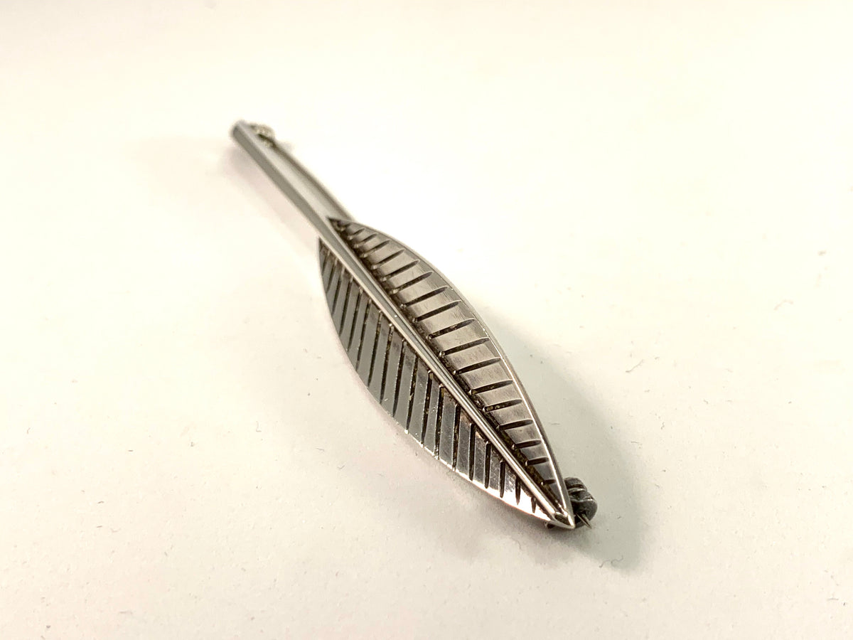 Hans Hansen, Denmark Mid Century Sterling Silver Brooch. Design 134.