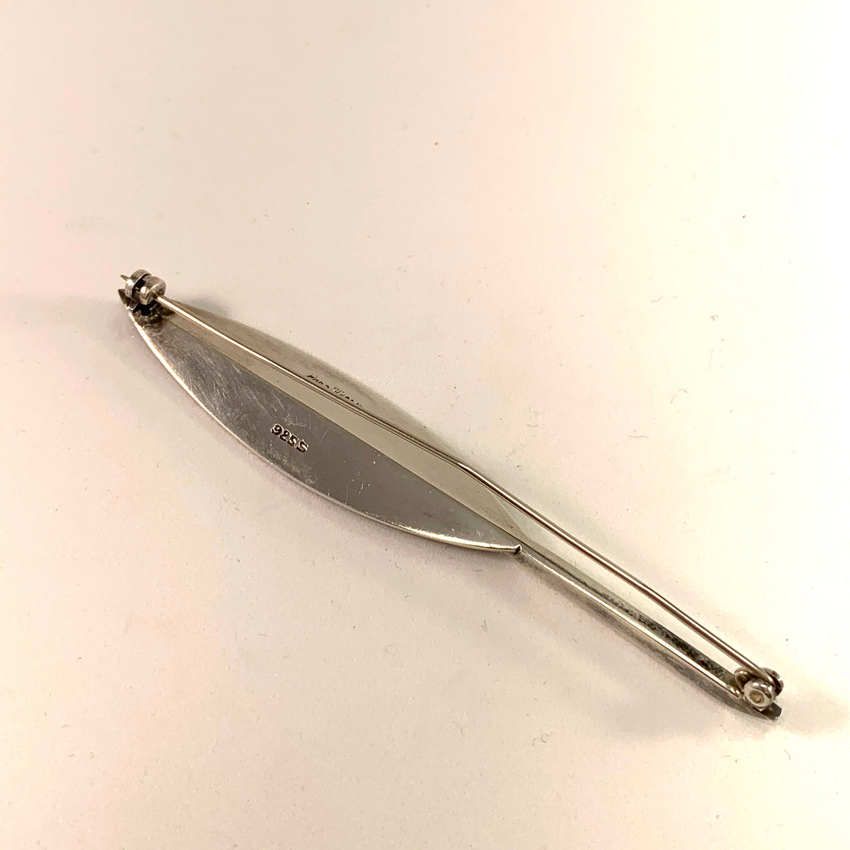 Hans Hansen, Denmark Mid Century Sterling Silver Brooch. Design 134.