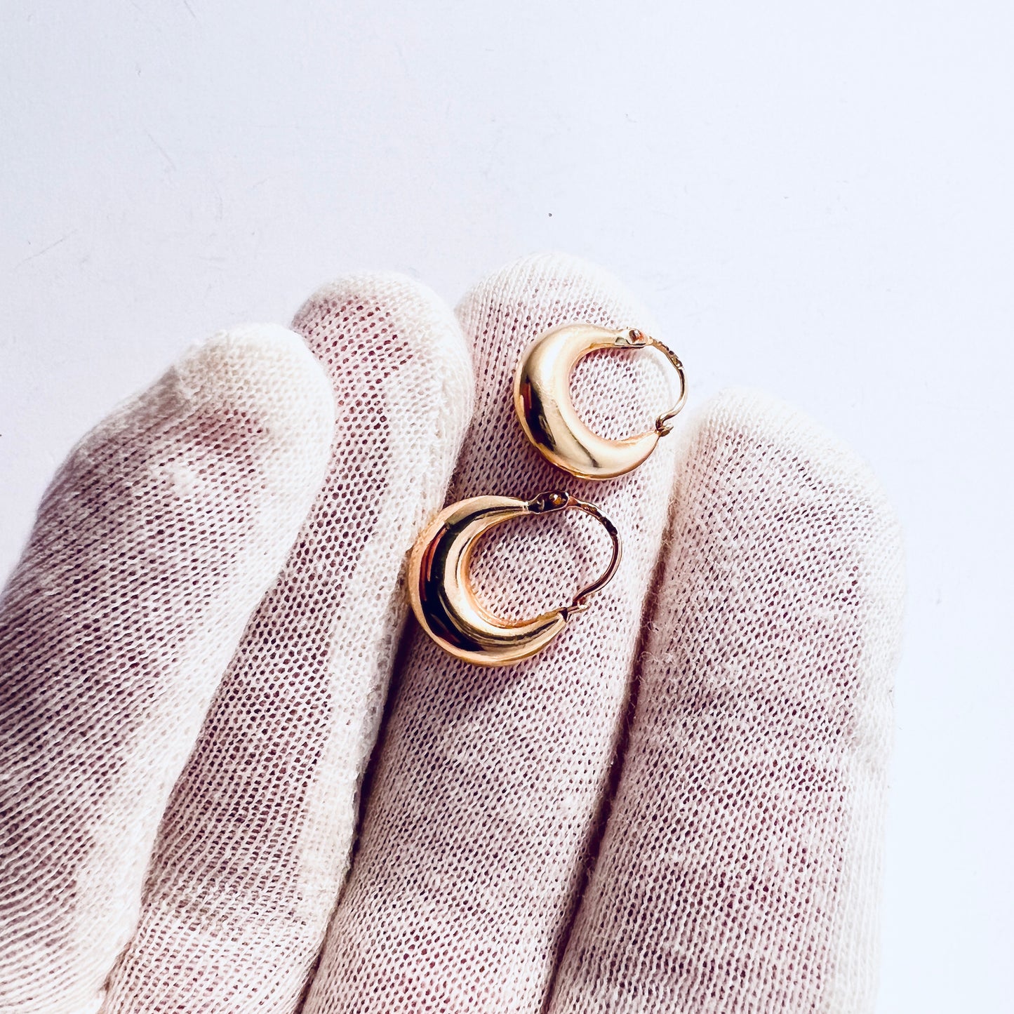 Sweden 1950-60s. Vintage 18k Gold Earrings.