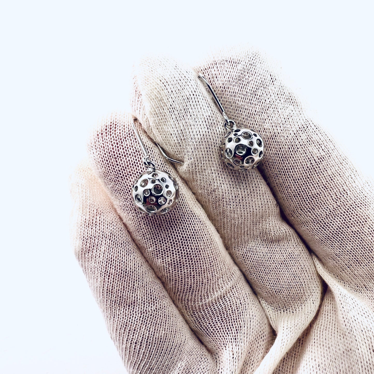 Liisa Vitali for Kultakeskus, Finland Vintage Sterling Silver Earrings.