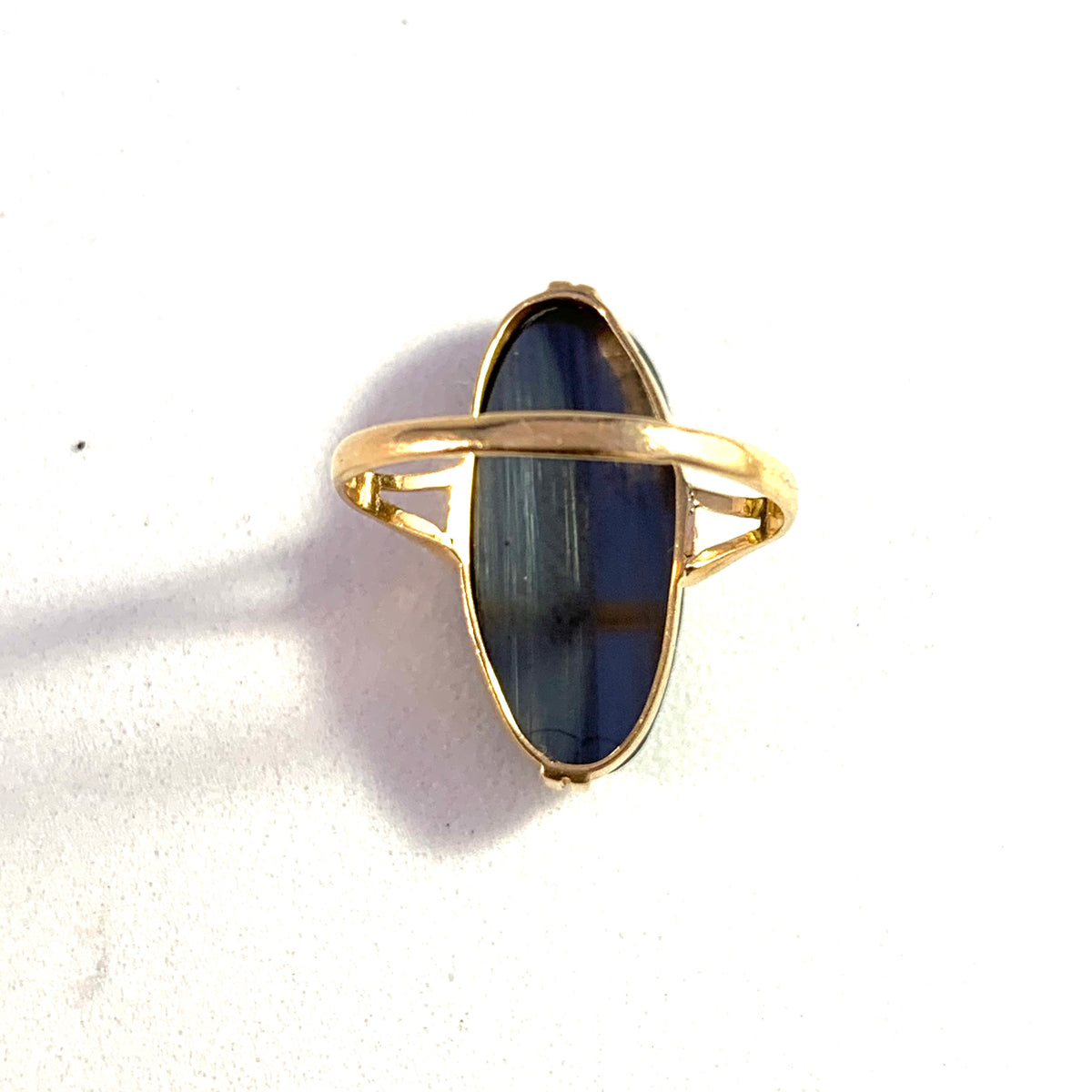 Johan Petersson, Stockholm 1930s Art Deco 18k Gold Onyx Ring.