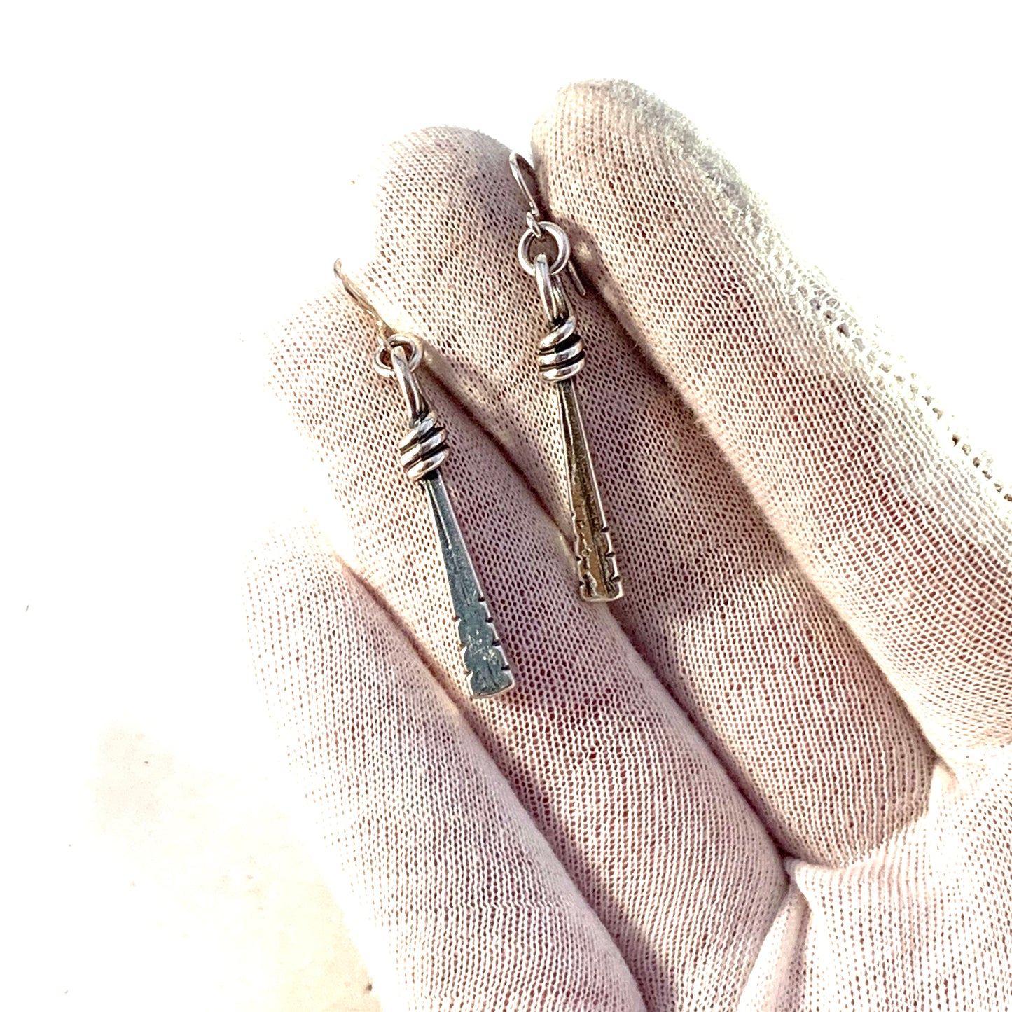 Kalevala Koru, Finland. Vintage Sterling Silver Earrings.