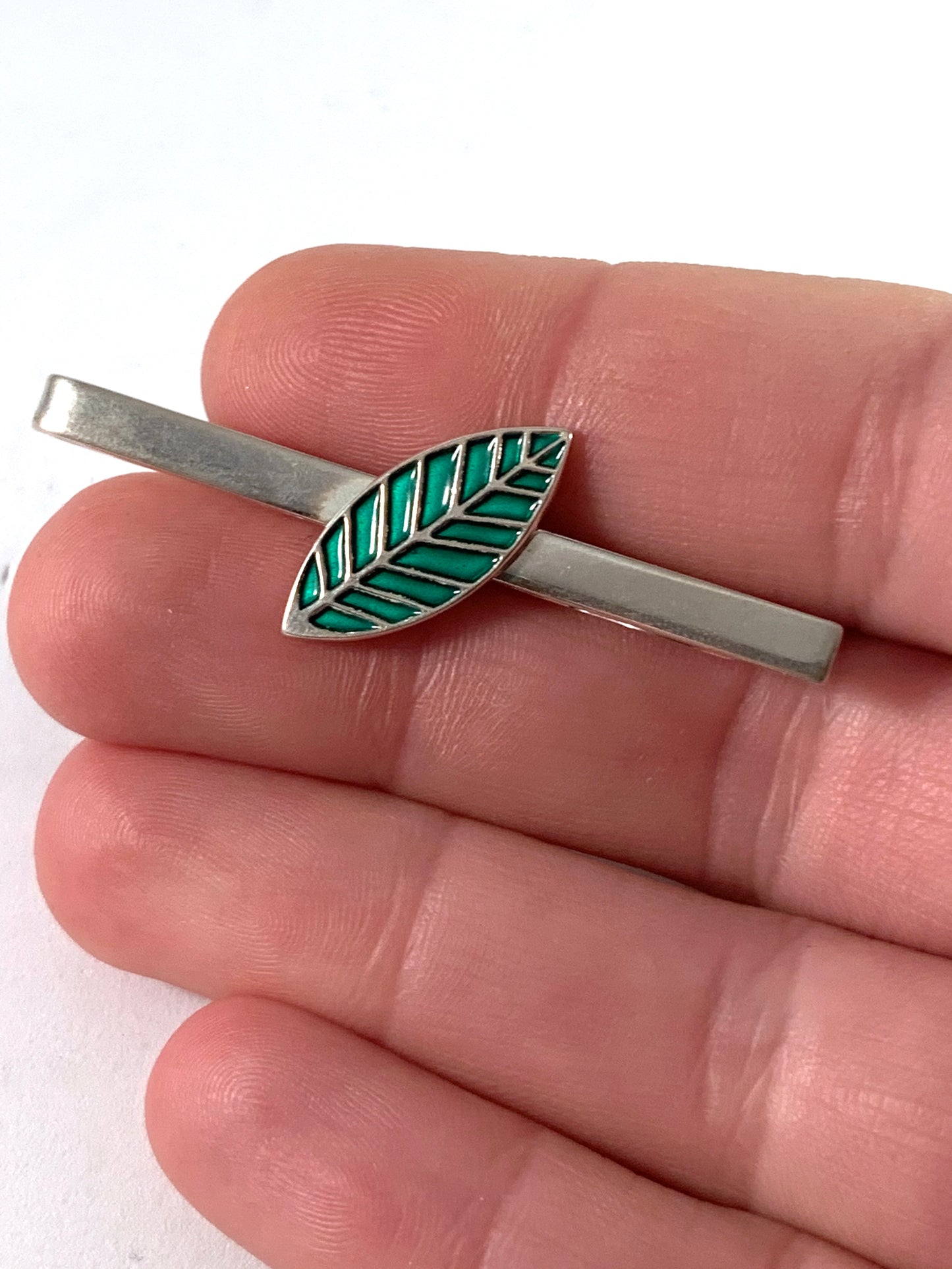 Konrad Mehus for David Andersen Norway Vintage Sterling Silver Enamel Tie Bar