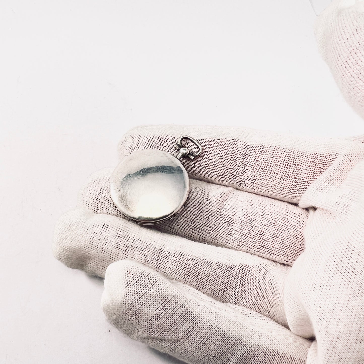 Petter Wigren, Sweden year 1855. Victorian Solid Silver Memory Vinaigrette Locket Pendant.