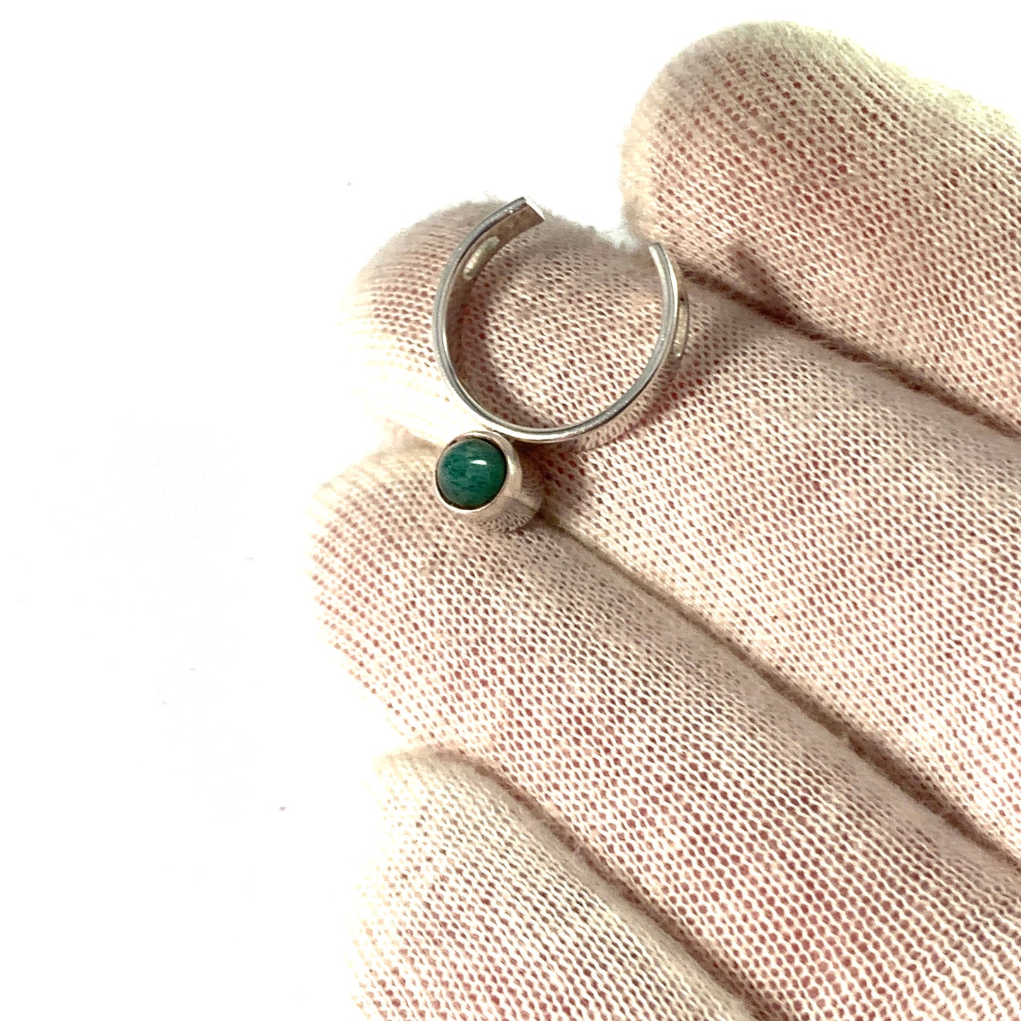 Elis Kauppi, Kupittaan Kulta Finland 1961. Solid Silver Aventurine Pendant.