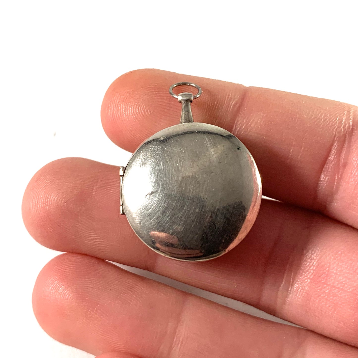 Peter Magnus Björklund, Gothenburg, Sweden year 1873 Victorian Solid Silver Locket Pendant.