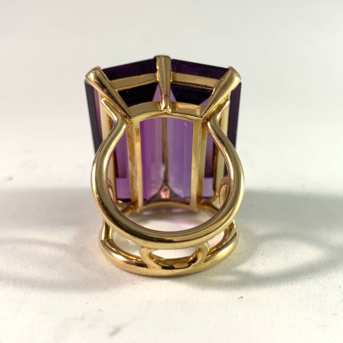 Italy, Vintage Massive 32.5gram, 18k Amethyst Ring.