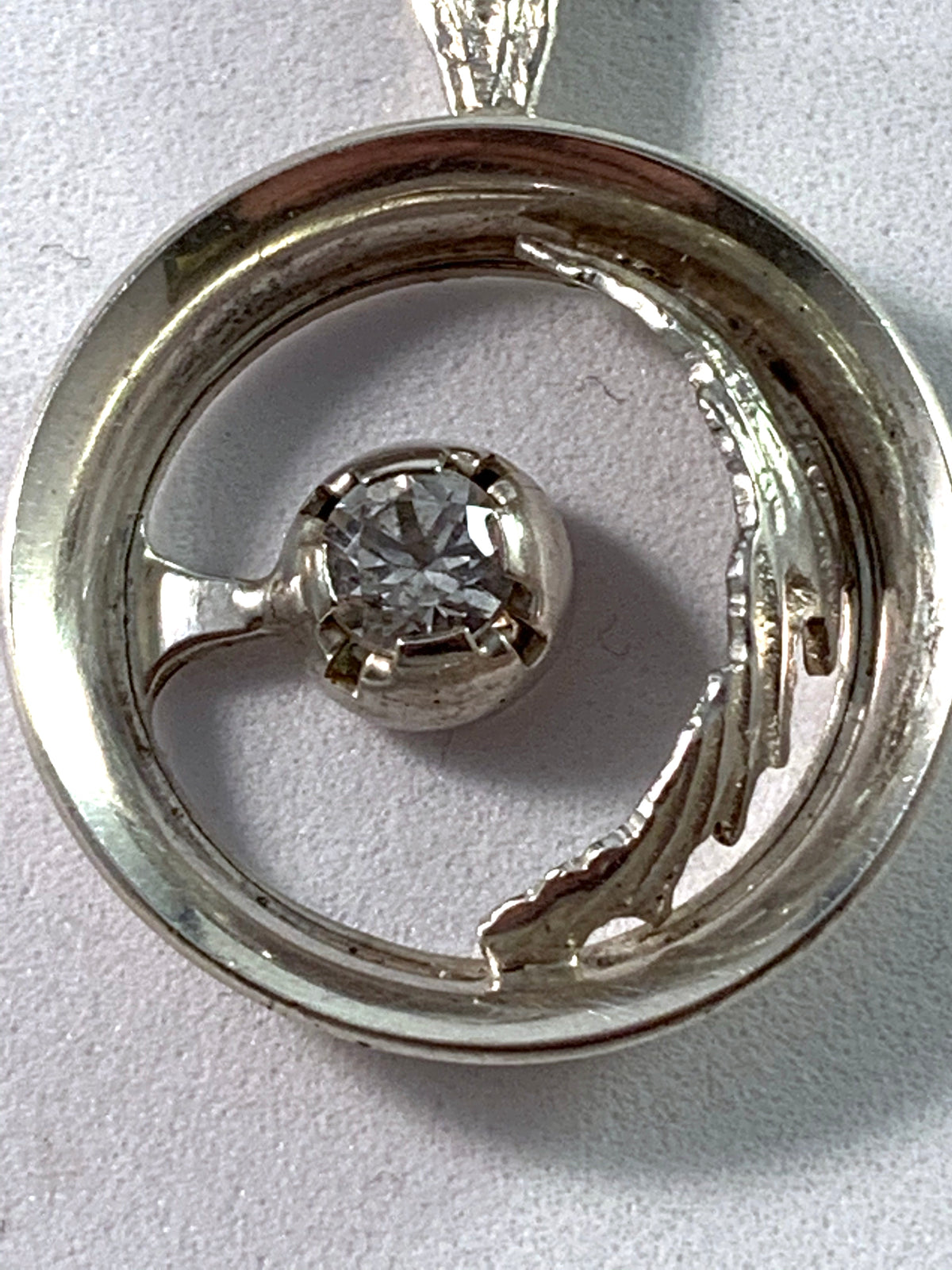 Martti Viikinniemi 1960s Finland 830 Silver Rock Crystal Necklace.