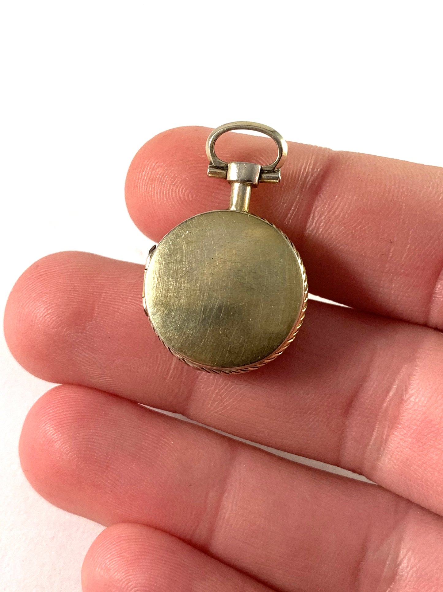 O Jeansson, Sweden year 1802-09 Georgian Solid Silver Locket Pendant.