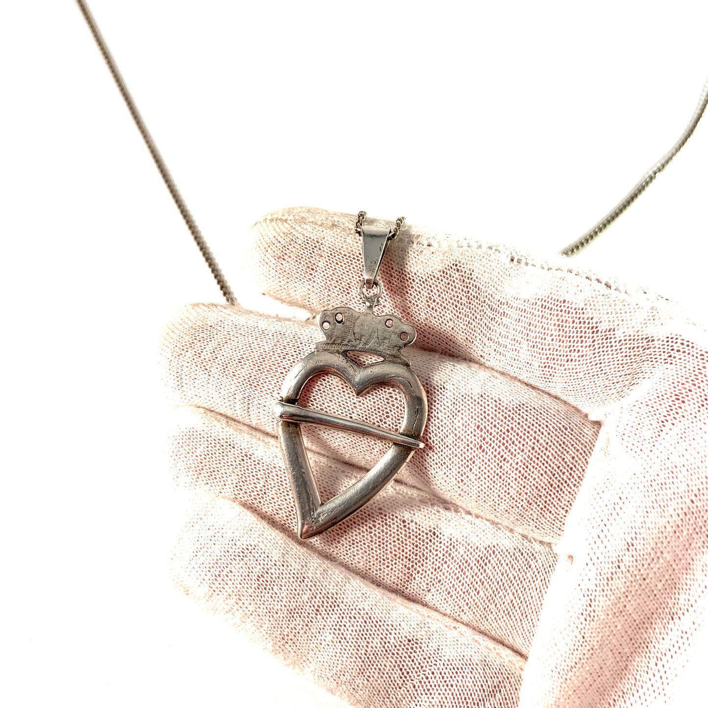 Anton Kleen, Sweden year 1791-1800, Georgian Solid Silver Pendant Brooch Conversion.