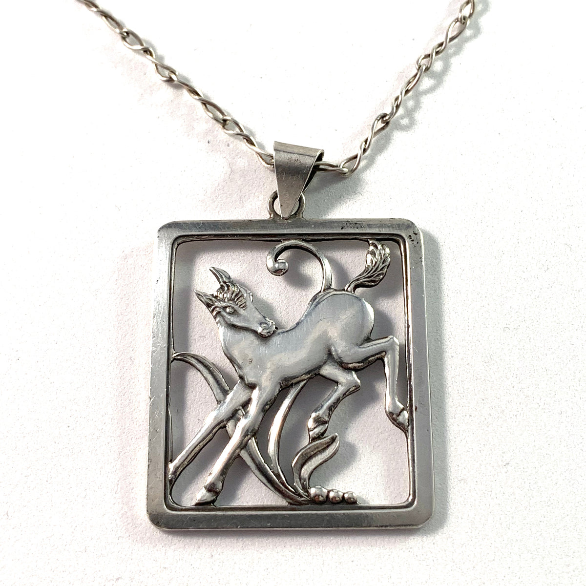 Munksgaard Denmark 1970-73 Solid Silver Necklace. Design 240