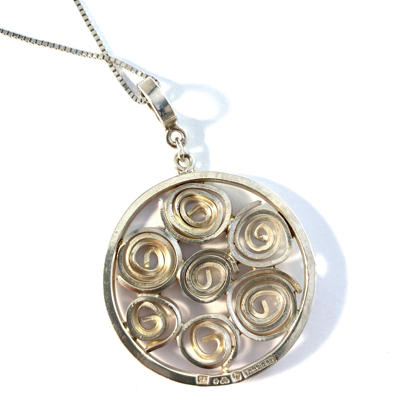 Claes E Giertta, Stockholm 1971. Sterling Silver Pendant.