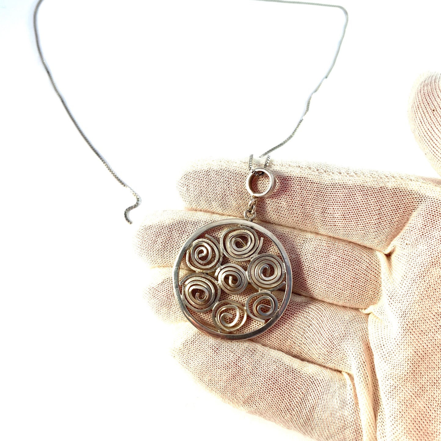 Claes E Giertta, Stockholm 1971. Sterling Silver Pendant.