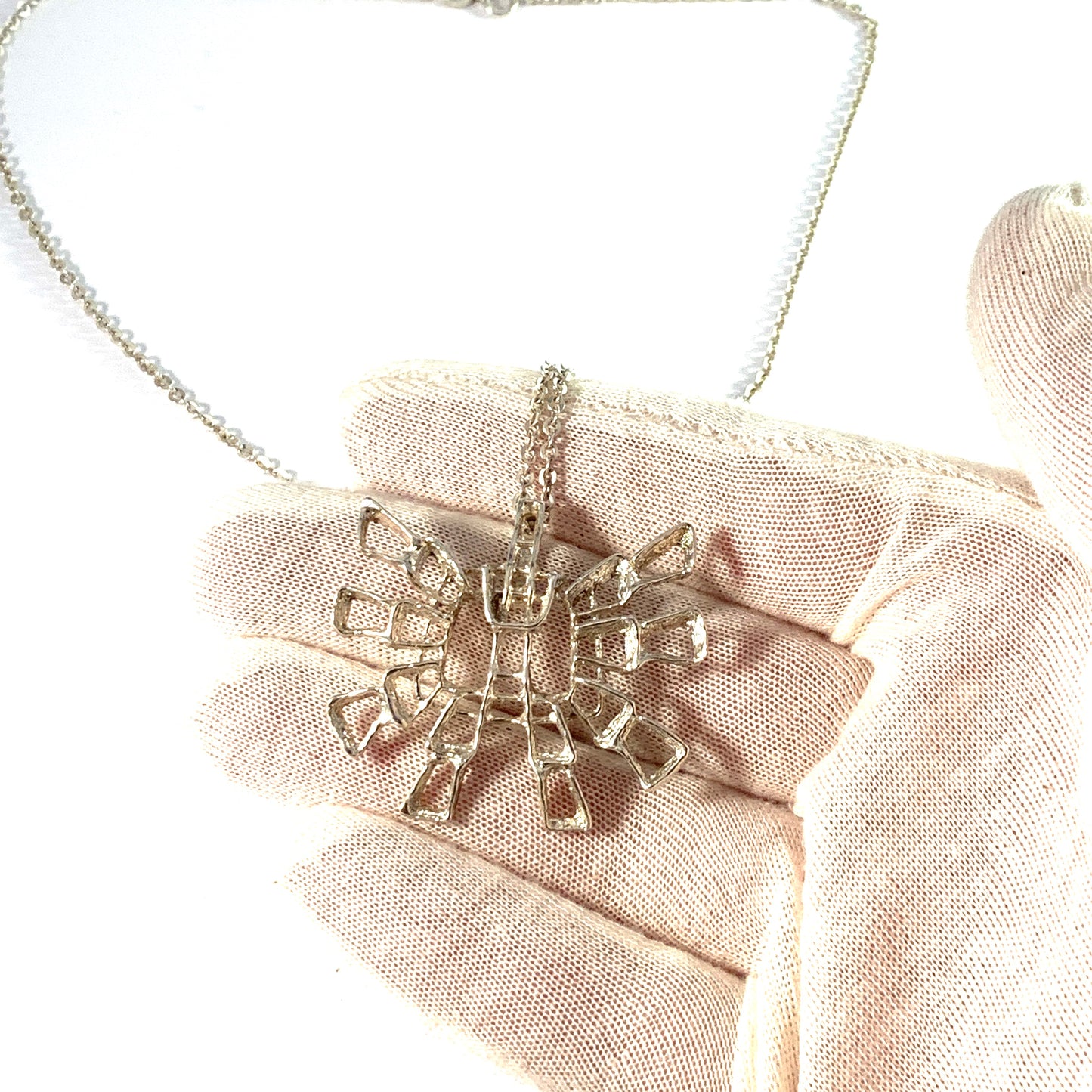 Studio Else and Paul, Norway 1960s. Sterling Silver Pendant Necklace.