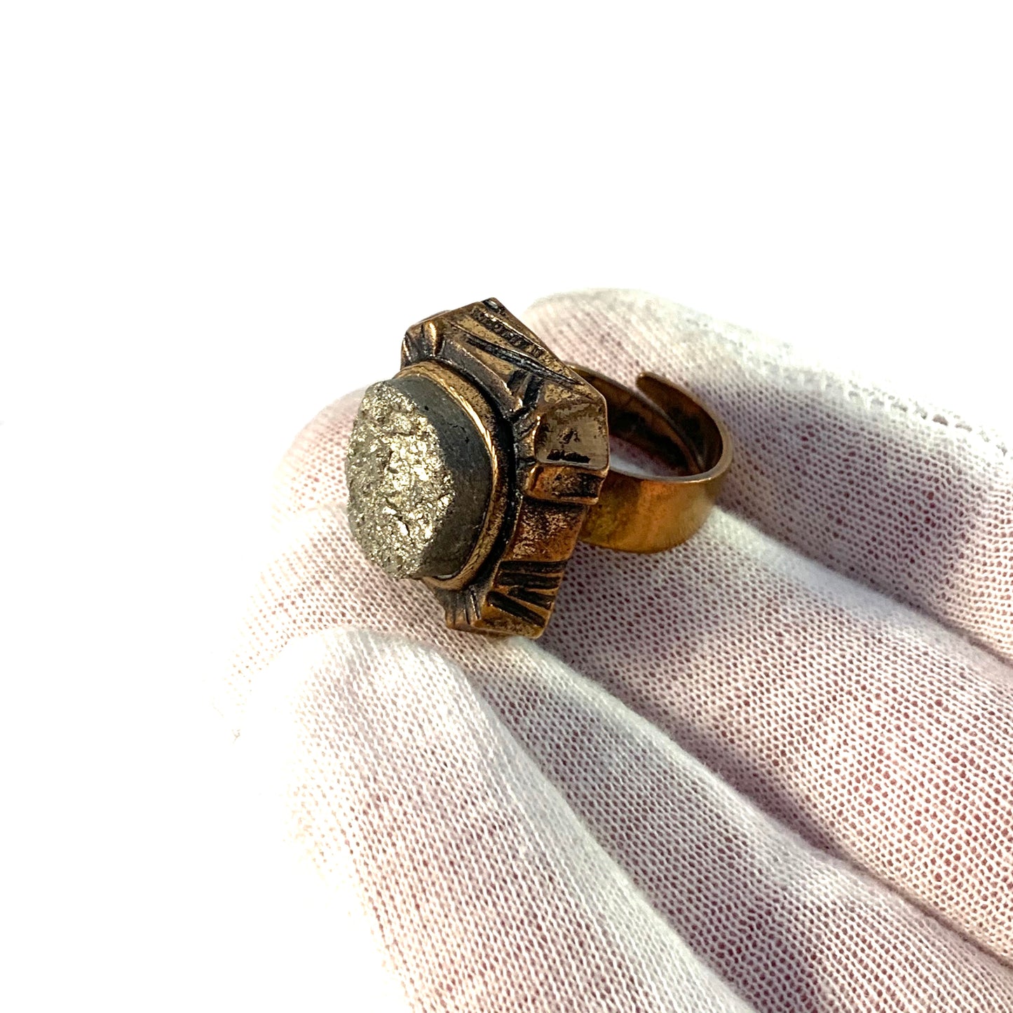 Pentti Sarpaneva Finland 1960-70s Bold Bronze Iron Ore Ring