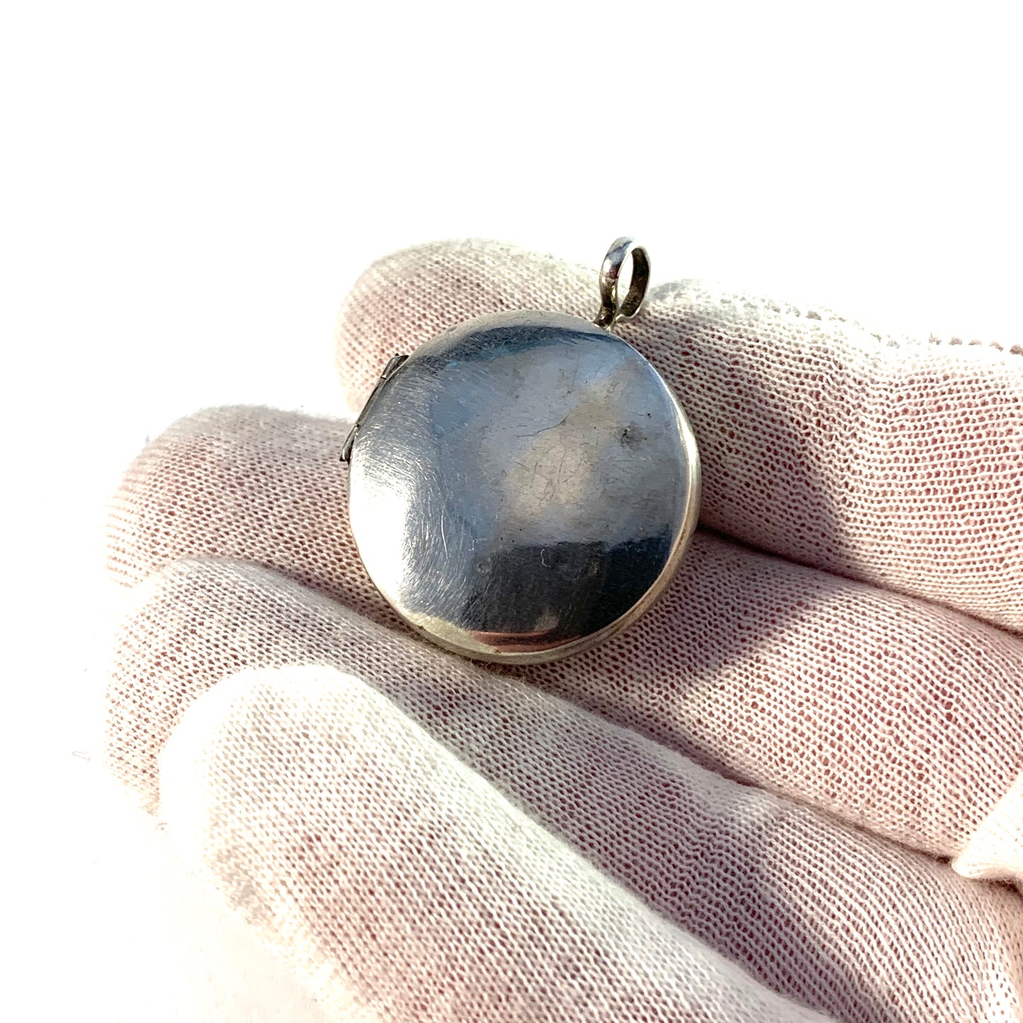 Nils Julihn, Sweden 1826-1868 Victorian Silver Locket Pendant.