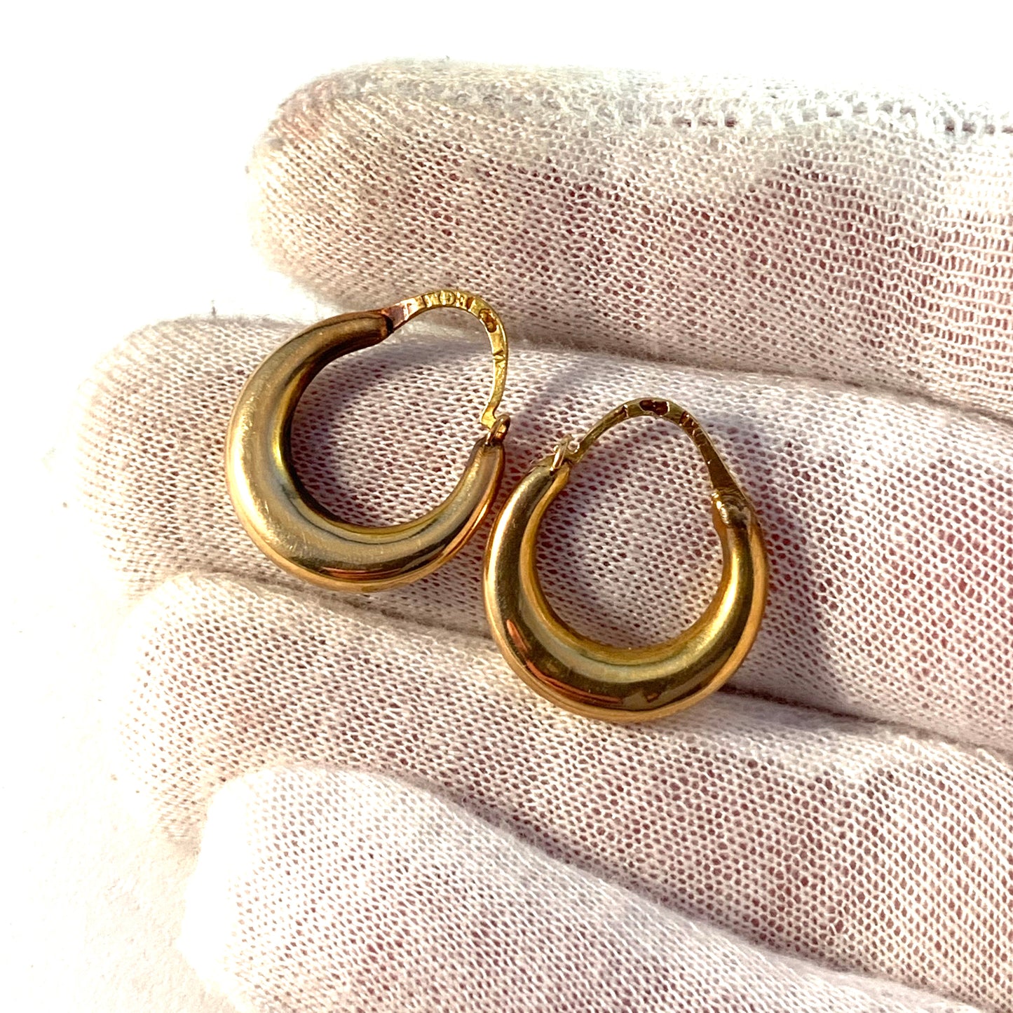 Ernst G Markström, Sweden 1860s Victorian 18k Gold Earrings