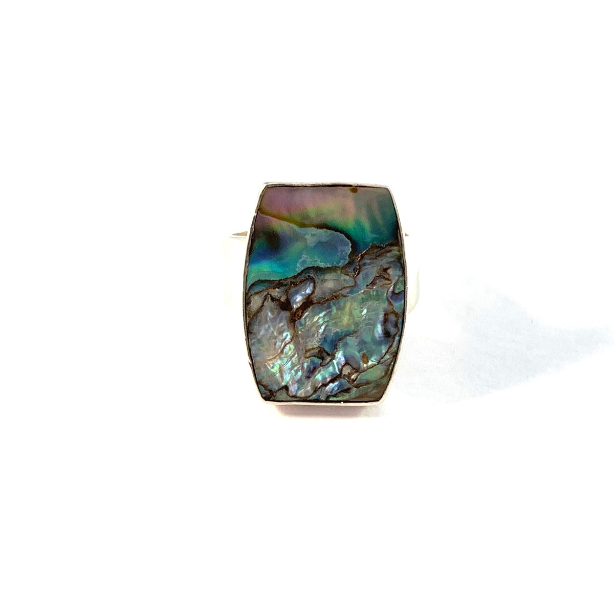 Arne Johansen, Denmark 1960s Sterling Silver Abalone Ring.