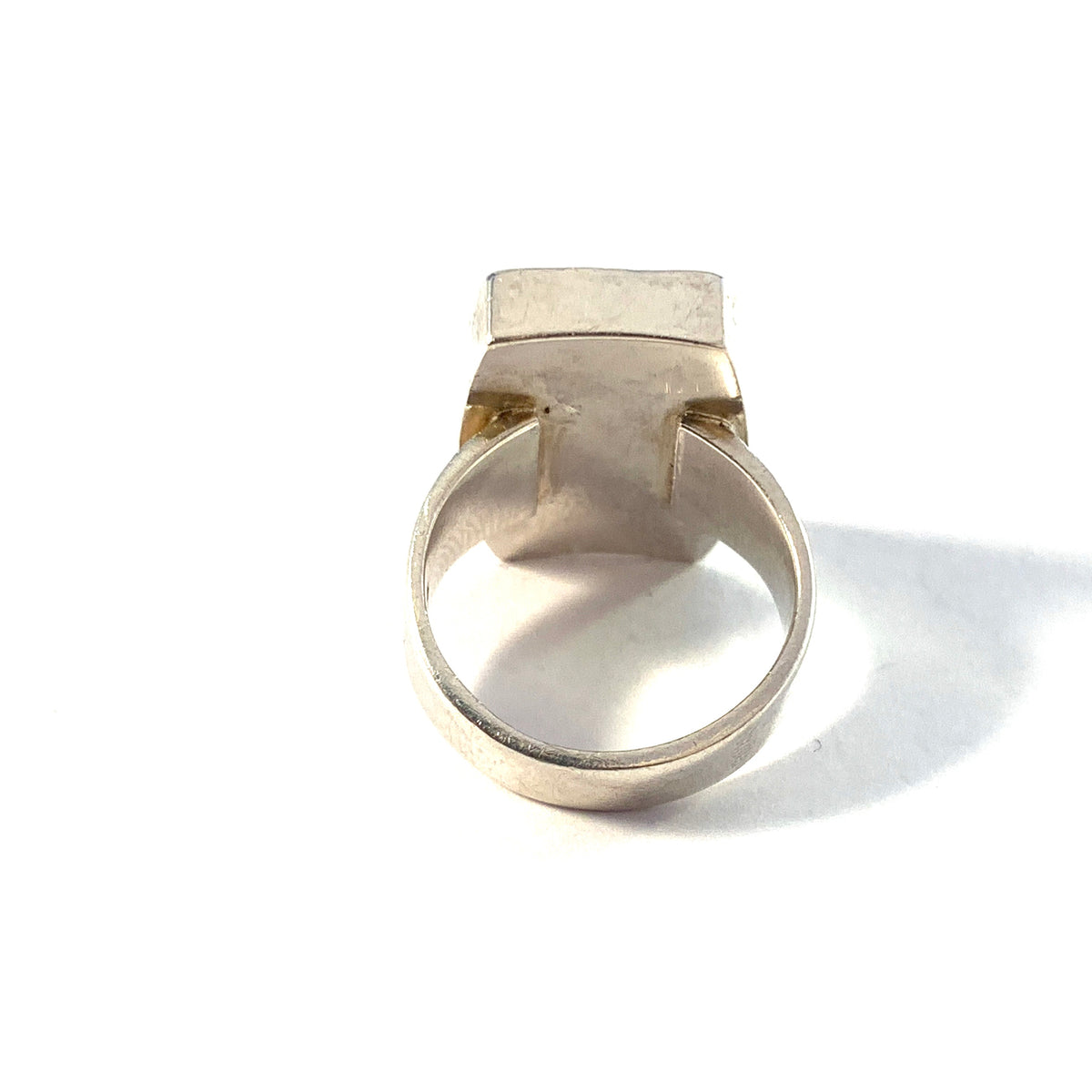 Arne Johansen, Denmark 1960s Sterling Silver Abalone Ring.