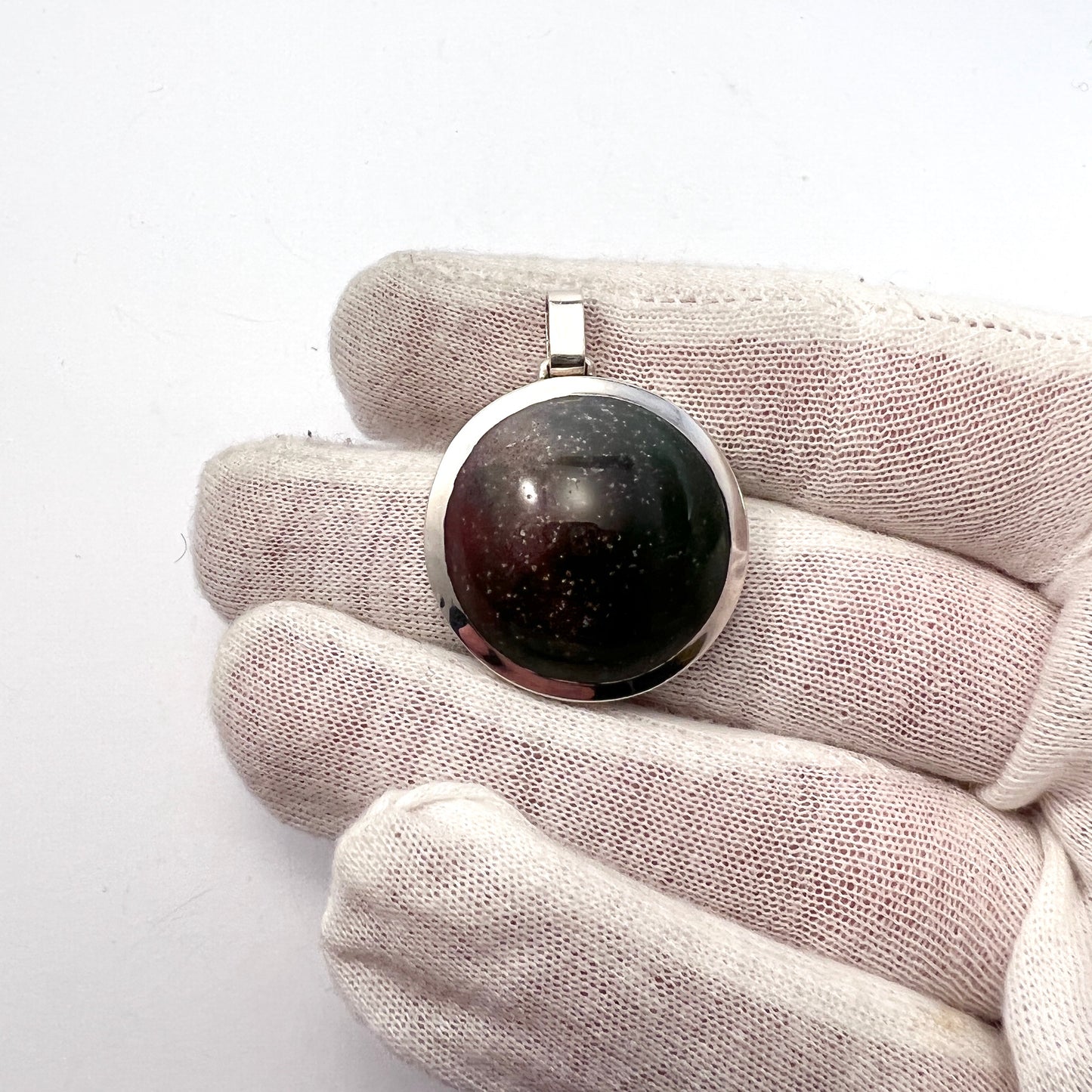 Forsman & Gardfors, Sweden. Vintage Sterling Silver Quartz Pendant.