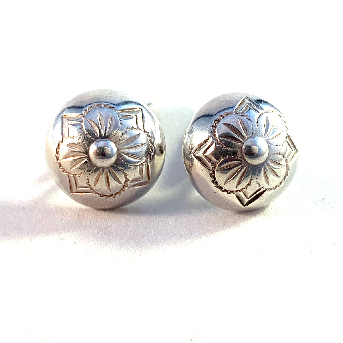 Niels Erik From, Denmark. Vintage Mid Century Sterling Silver Pair of Cufflinks.
