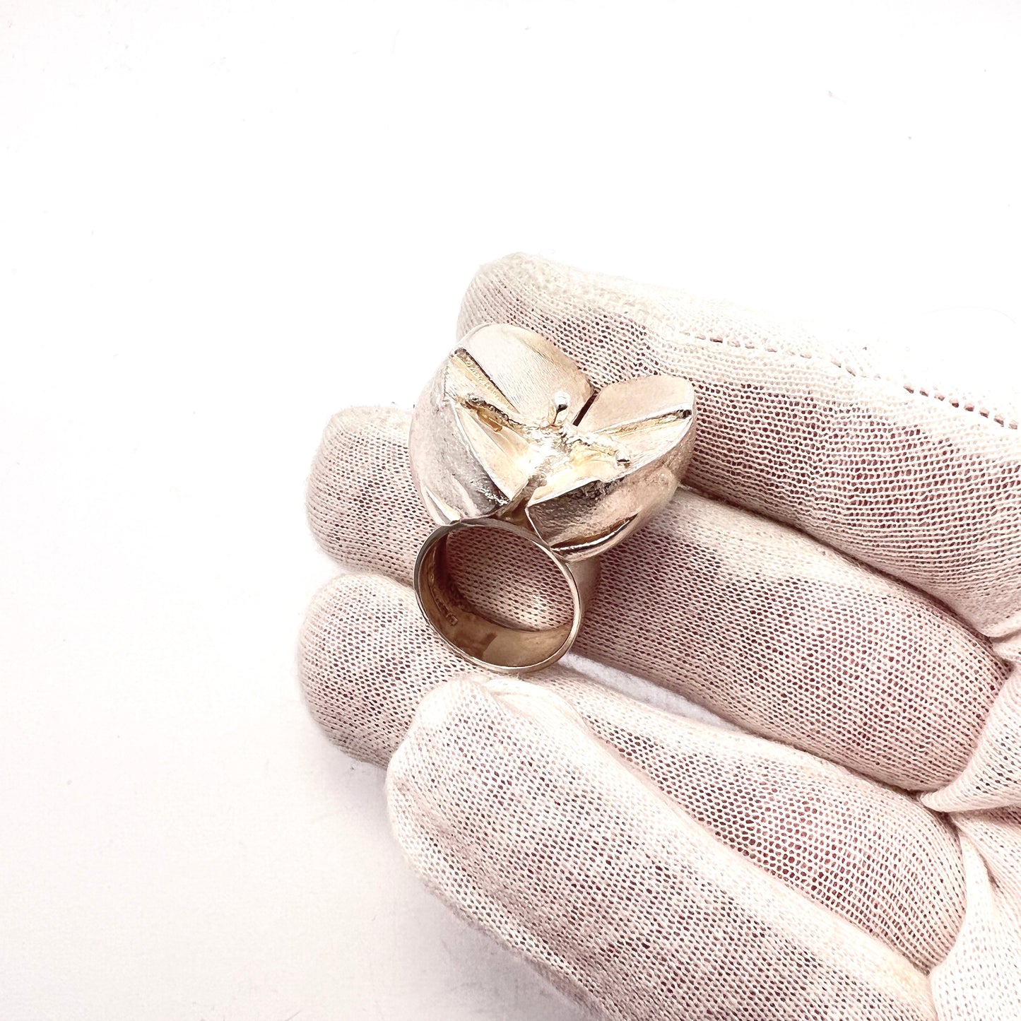 Bjorn Weckstrom for Lapponia 1970 Sterling Silver Ring. Design Ikarus from Space Series.