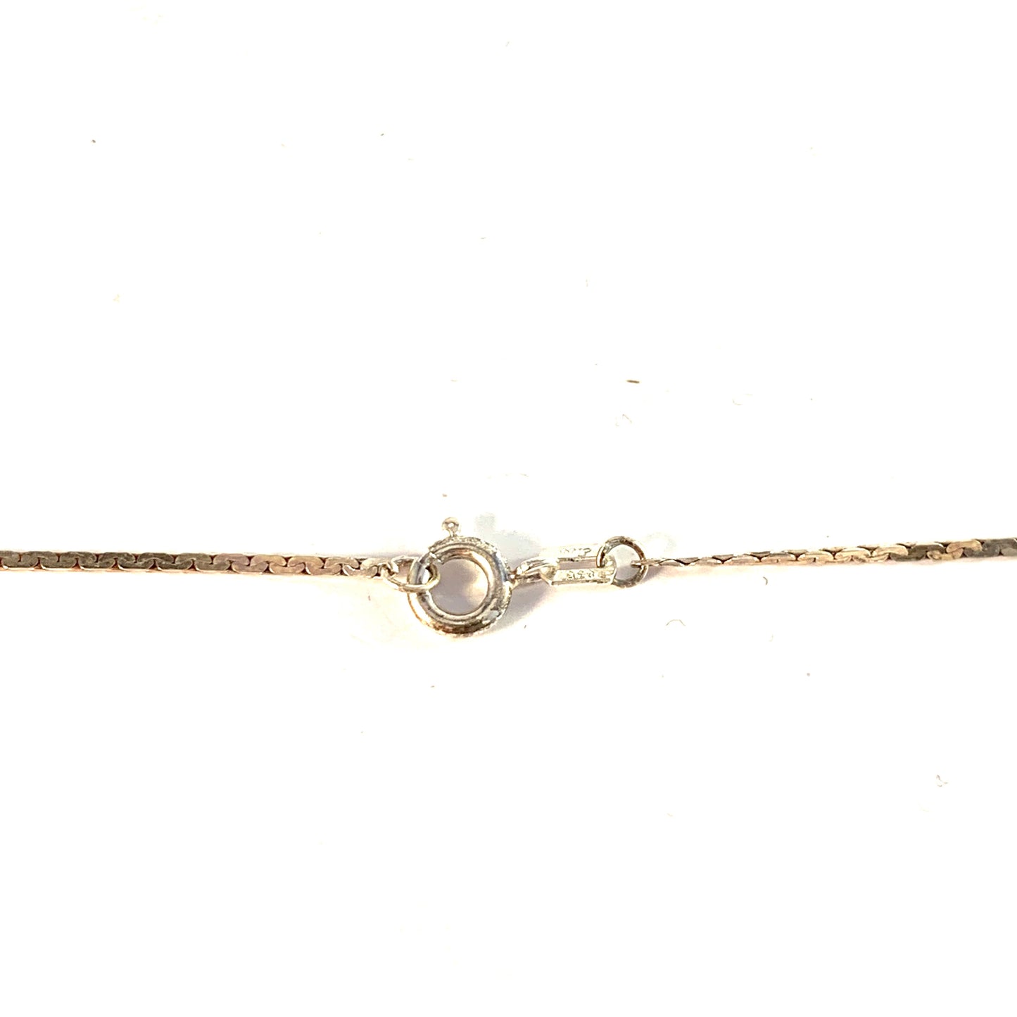 Vintage Mid Century 835 Silver Bohemian Garnet Necklace.