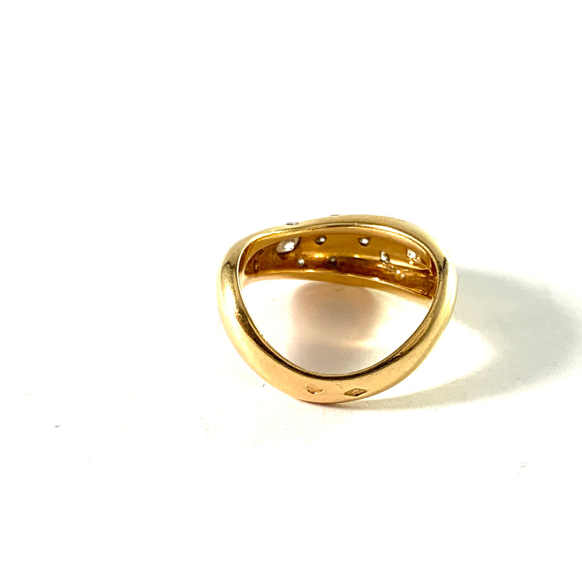 Diamond, Gold, Steel Ring, Fred, Paris.  Estate Jewelry Rings