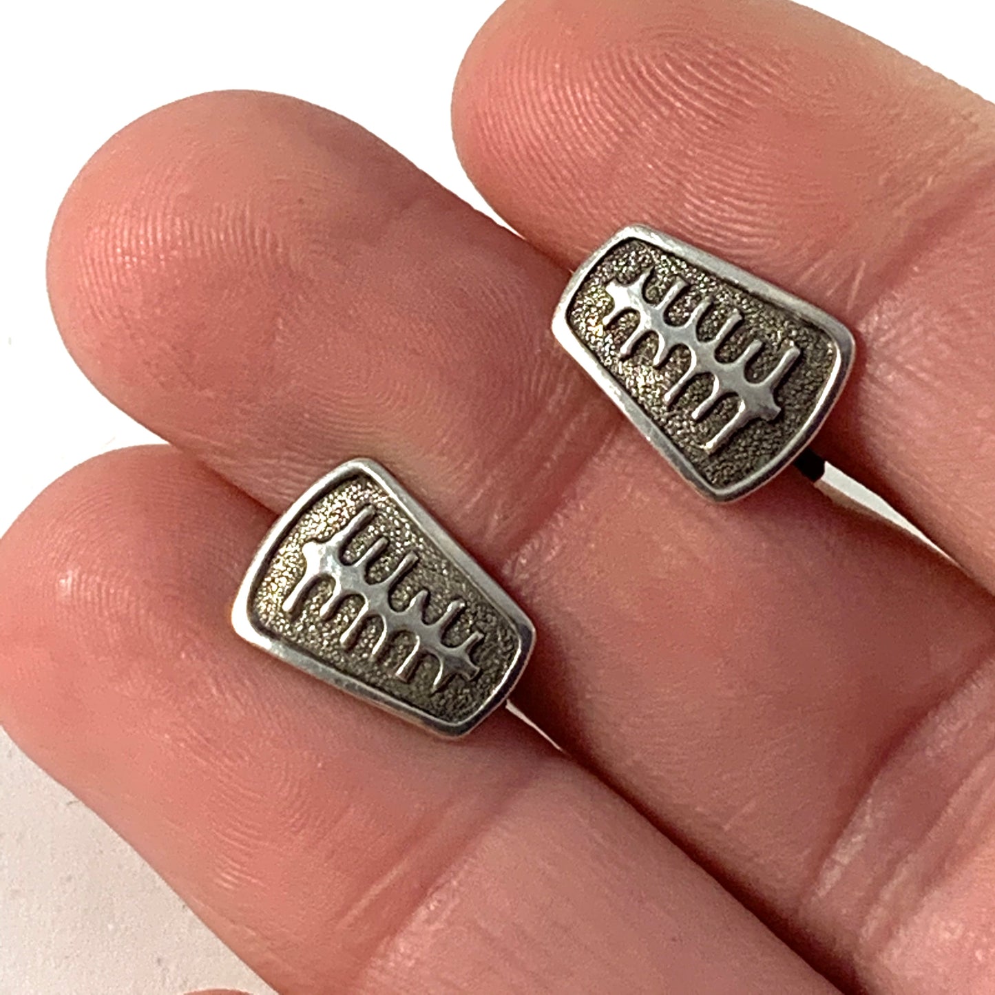 Alton, Sweden. Vintage Solid 835 Silver Earrings.